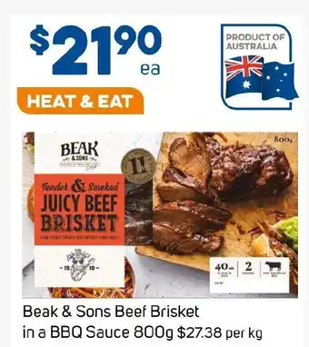 Foodland Beak & Sons Beef Brisket in a BBQ Sauce offer