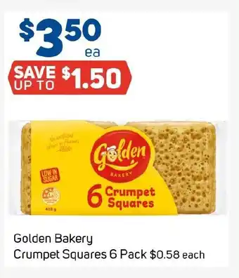 Foodland Golden Bakery Crumpet Squares offer