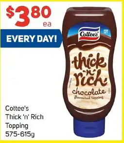 Foodland Cottee's Thick 'n' Rich Topping offer