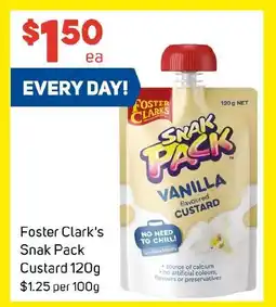 Foodland Foster Clark's Snak Pack Custard offer