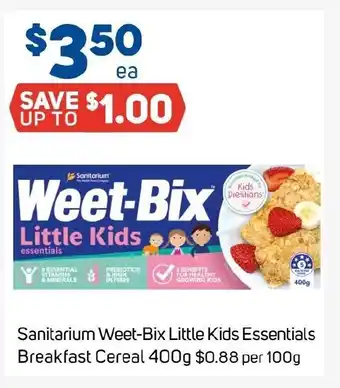 Foodland Sanitarium Weet-Bix Little Kids Essentials Breakfast Cereal offer