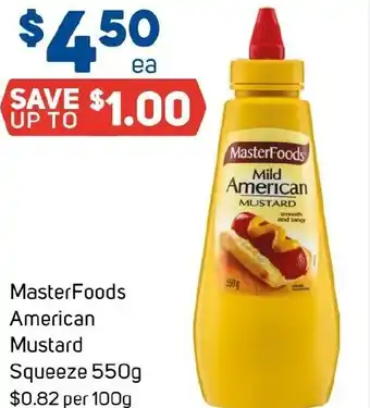 Foodland MasterFoods American Mustard Squeeze offer