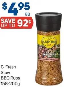 Foodland G-Fresh Slow BBQ Rubs offer