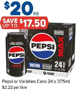 Foodland Pepsi or Varieties Cans offer