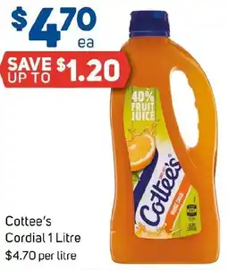 Foodland Cottee's Cordial offer