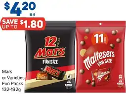 Foodland Mars or Varieties Fun Packs offer