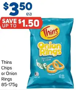 Foodland Thins Chips or Onion Rings offer