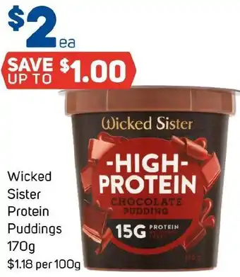 Foodland Wicked Sister Protein Puddings offer