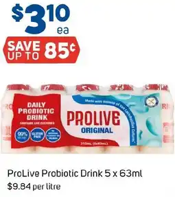 Foodland ProLive Probiotic Drink offer