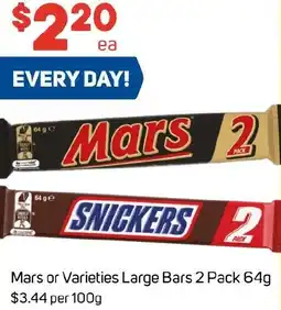 Foodland Mars or Varieties Large Bars offer