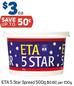 Foodland ETA 5 Star Spread offer