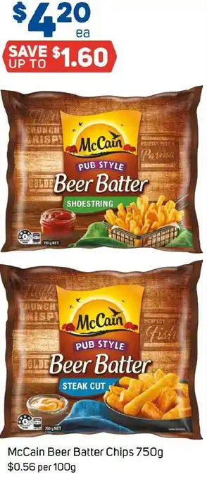 Foodland McCain Beer Batter Chips offer