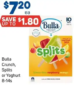 Foodland Bulla Crunch, Splits or Yoghurt offer