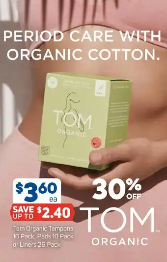 Foodland Tom Organic Tampons offer