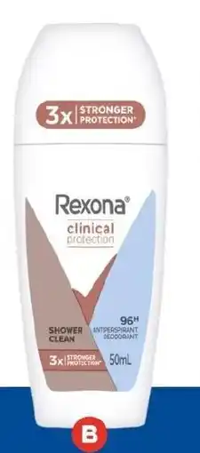 Foodland Rexona Clinical Roll On Deodorant offer