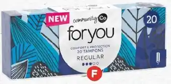 Foodland Community Co For U Regular Tampons offer