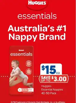 Foodland Huggies Essential Nappies offer