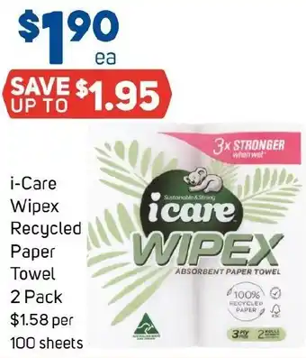 Foodland i-Care Wipex Recycled Paper Towel offer