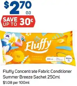 Foodland Fluffy Concentrate Fabric Conditioner Summer Breeze Sachet offer