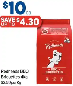 Foodland Redheads BBQ Briquettes $2.50 per Kg offer