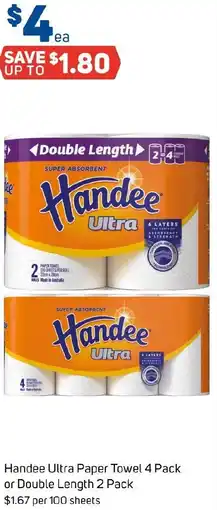 Foodland Handee Ultra Paper Towel offer