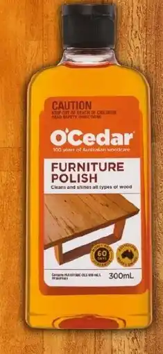 Foodland O'Cedar FURNITURE POLISH offer