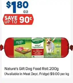 Foodland Nature's Gift Dog Food Roll offer