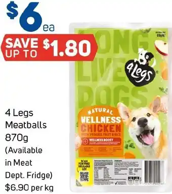 Foodland 4 Legs Meatballs offer