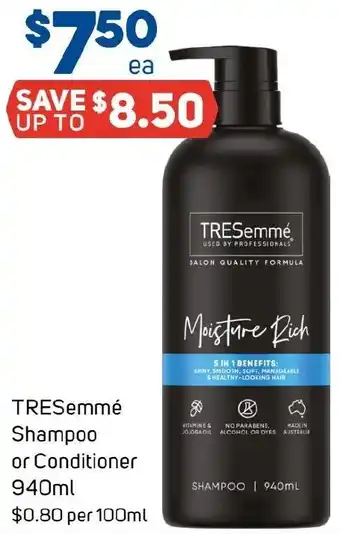 Foodland Tresemmé shampoo offer