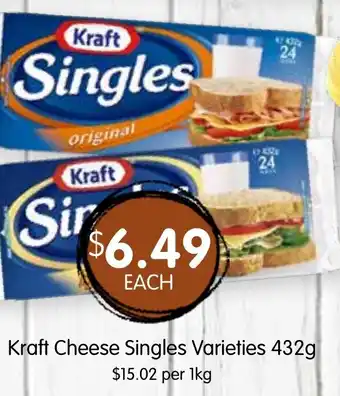 Spudshed Kraft Cheese Singles Varieties offer