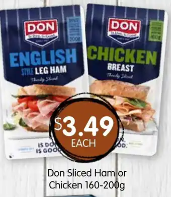 Spudshed Don Sliced Ham or Chicken offer