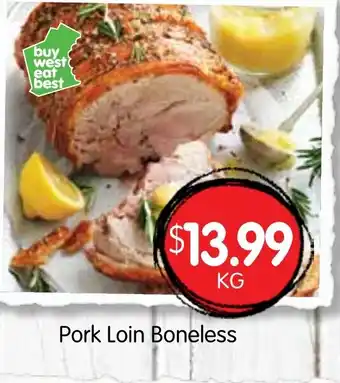 Spudshed Pork loin boneless offer