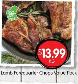 Spudshed Lamb forequarter chops value pack offer