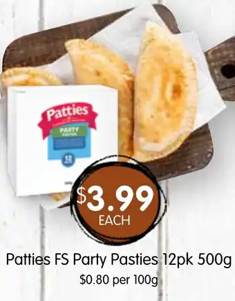 Spudshed Patties FS Party Pasties offer