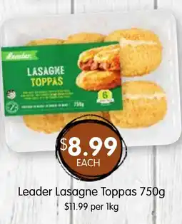 Spudshed Leader Lasagne Toppas offer