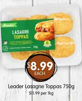 Spudshed Leader Lasagne Toppas offer