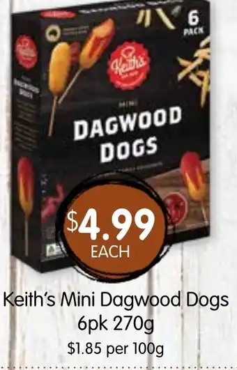 Spudshed Keith's mini dagwood dogs offer