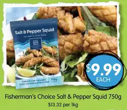 Spudshed Fisherman's choice salt & pepper squid offer