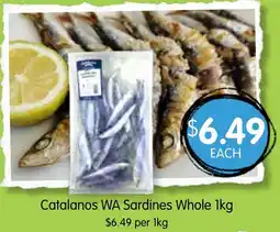 Spudshed Catalanos wa sardines offer