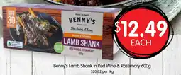 Spudshed Benny's lamb shank in red wine & rosemary offer