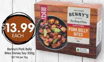 Spudshed Benny's pork belly bites honey soy offer