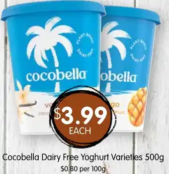 Spudshed Cocobella dairy free yoghurt varieties offer