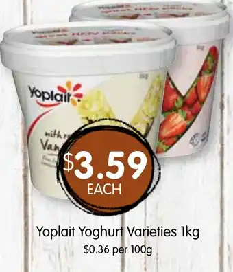 Spudshed Yoplait Yoghurt Varieties offer