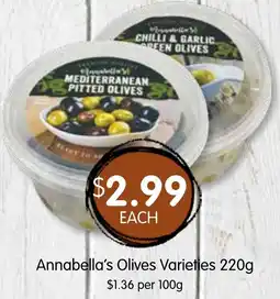 Spudshed Annabella's Olives Varieties 220g $1.36 per offer