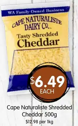 Spudshed Cape naturaliste shredded cheddar offer