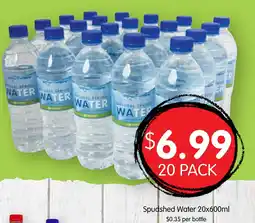 Spudshed Spudshed Water  $0.35 per bottle offer