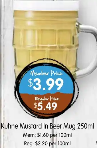 Spudshed Kuhne Mustard In Beer Mug offer