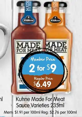 Spudshed Kuhne Made For Meat Sauce Varieties offer