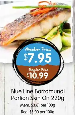 Spudshed Blue Line Barramundi Portion Skin On offer