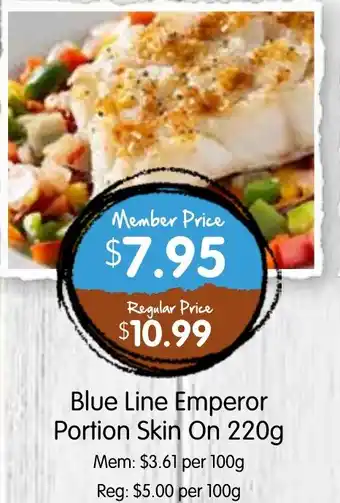 Spudshed Blue Line Emperor Portion Skin On offer